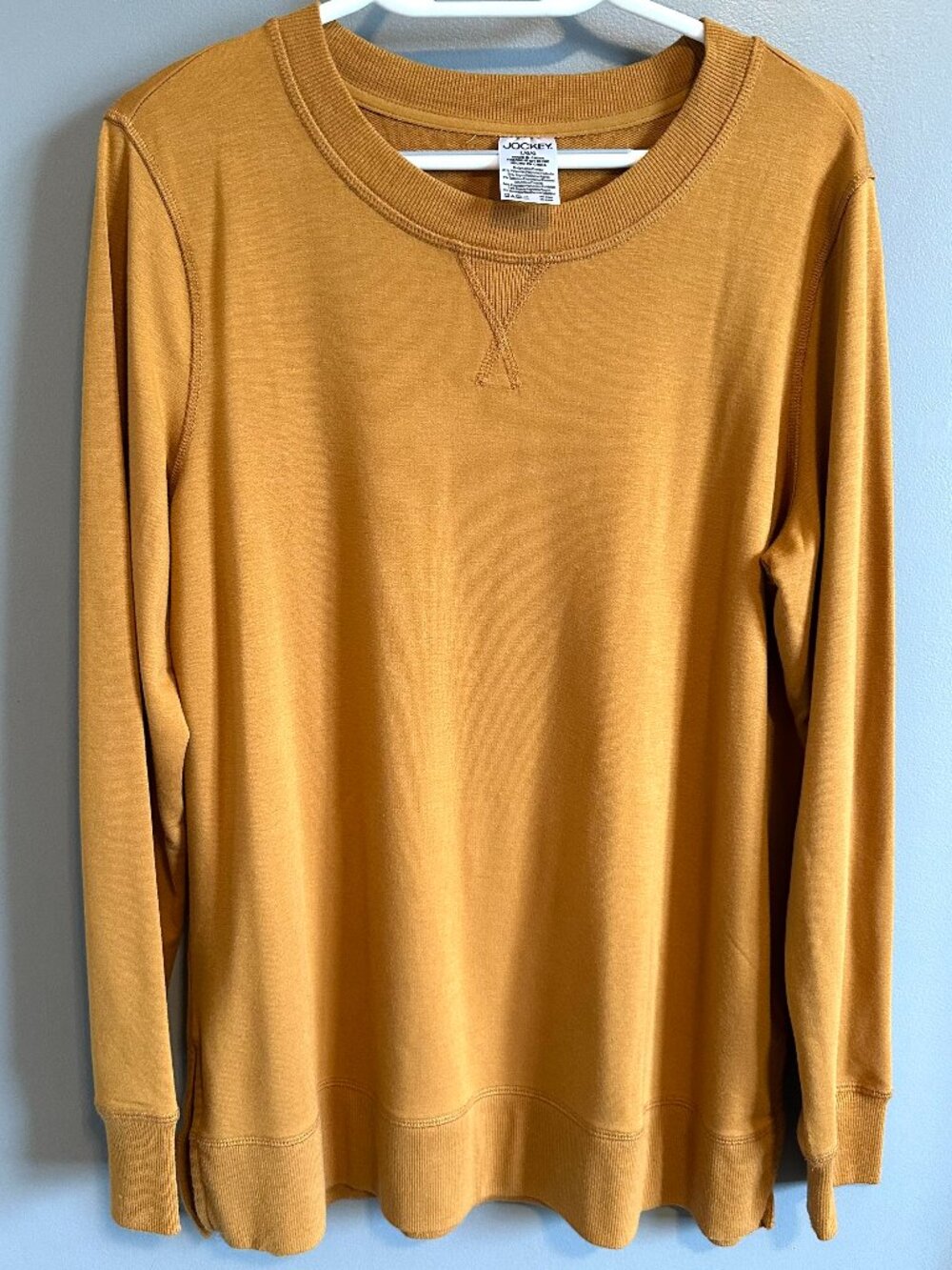 Jockey French Terry Sweatshirt Brass Women's size L like new